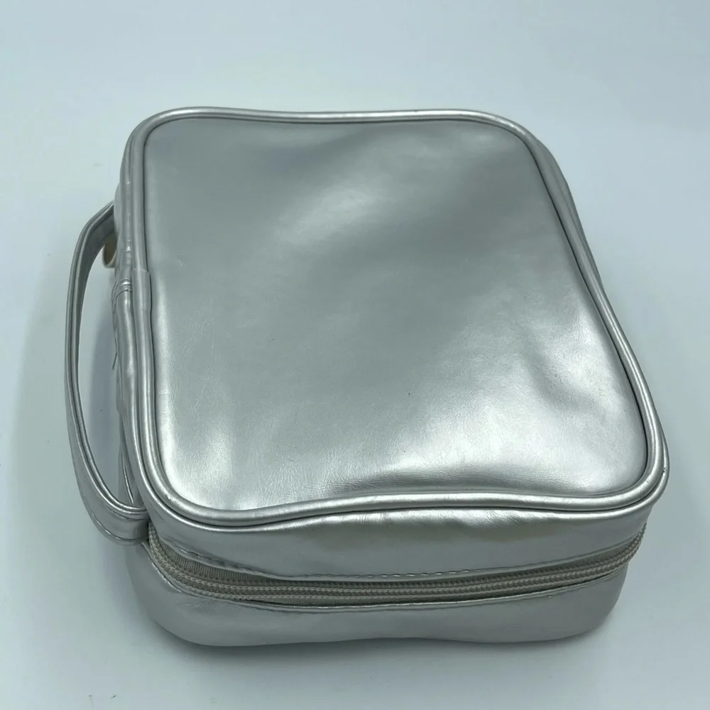 Clarins Paris Vanity Case Silver makeup Bag